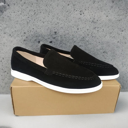 Male Classic Brand Suede Leather Loafers Men Casual Shoes Luxury Mens Breathable Slip on Driving Shoes Moccasins
