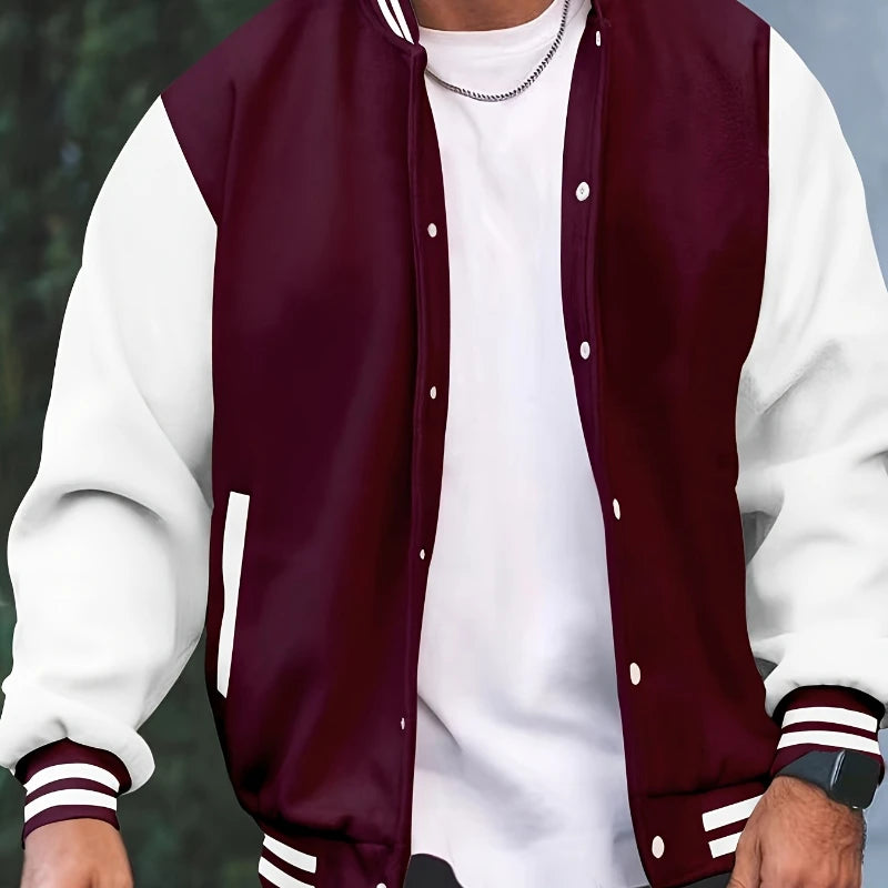Jaqueta esportiva personalizada estilo coreano para homens, ideal para outono e inverno, com estampa de camisa de beisebol.