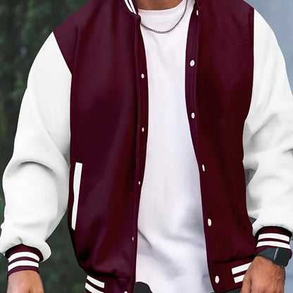 Jaqueta esportiva personalizada estilo coreano para homens, ideal para outono e inverno, com estampa de camisa de beisebol.