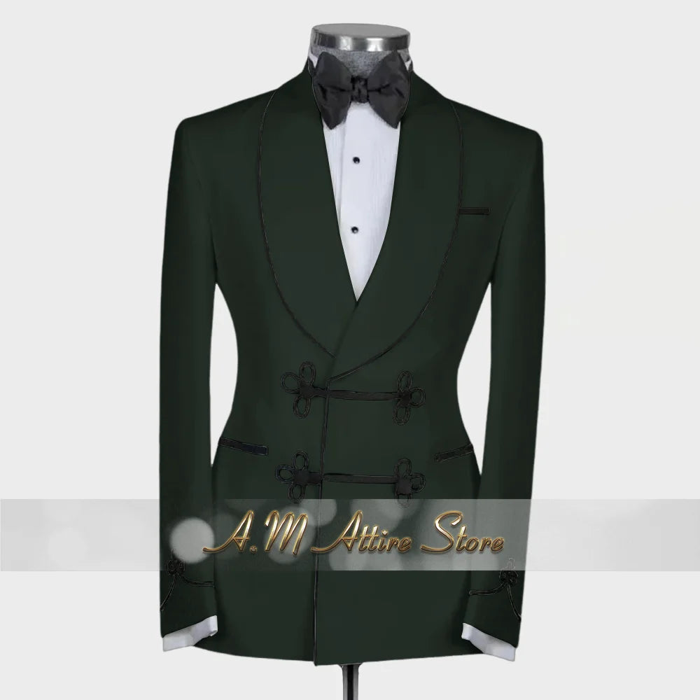 Ternos extravagantes masculinos, conjunto de 2 peças, xale, lapal, botão floral, jaqueta, calças, ajuste fino para casamento, coquetel, bola, jantar, vestido de festa, presentes