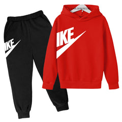 Conjunto de Moletom Estiloso para Crianças de 3 a 12 Anos, Casaco Esportivo de Manga Longa para Meninos e Meninas, Top + Calças