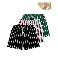 Shorts de Verão Oversized com Estampa de Letras e Design Moderno para Homens e Mulheres - Estilo Americano Casual e Streetwear Diário