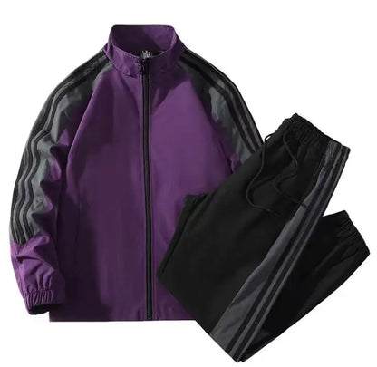 2026 Spring and Autumn New Outdoor Sports Jacket Set for Men's Casual Sports and Leisure High Quality Two piece Set