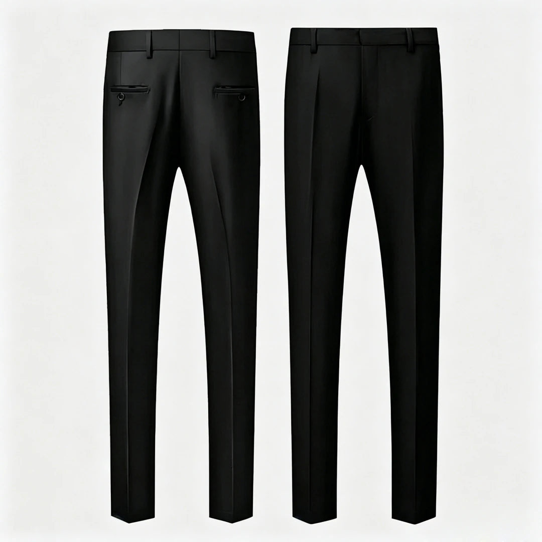 Terno masculino preto, 2 peças, botão duplo com lapela preta, para casamento, noivo, negócios, aniversário, banquete, trabalho, jaqueta e calças