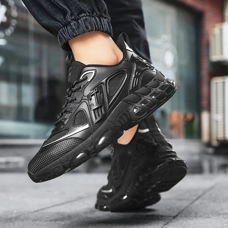 MAEDEF Men's Thick Sole Running Shoes Classic Lightweight Breathable Training Sneakers Comfortable Fashion Walking Shoes for Men