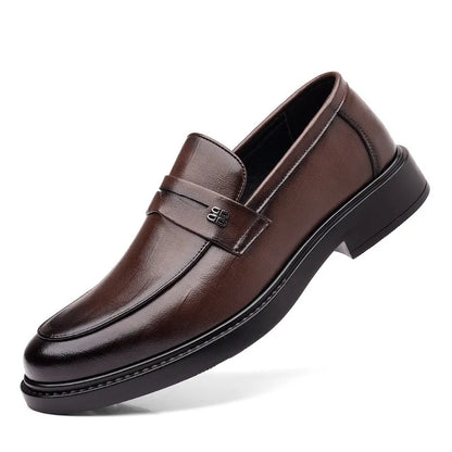 Italian Luxury Brand Loafers Men's Yellow and White Color Leather Shoes Slip-on Fashion Thick Sole Casual Shoes Wedding Moccasin