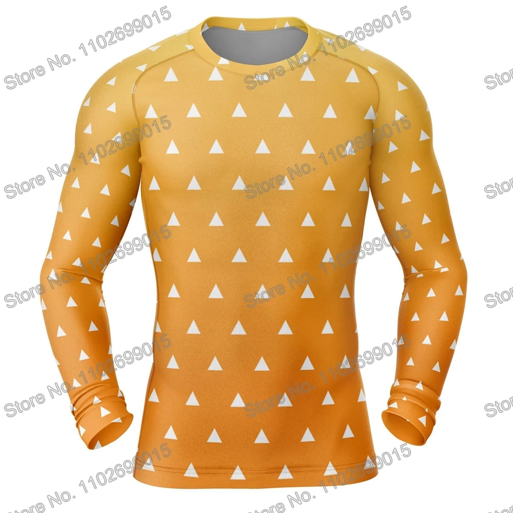 Matador de demônios Surfando Natação Mergulhando Camiseta Espartilho Manga comprida Guarda Erupção Trajes de banho Homens Proteção UV Roupas de surf Praia Tops de Fato Flutuante
