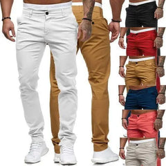 New Solid Color Business Trousers Men's Formal Business Work Pants Slim Straight Leg Pants Casual Trousers