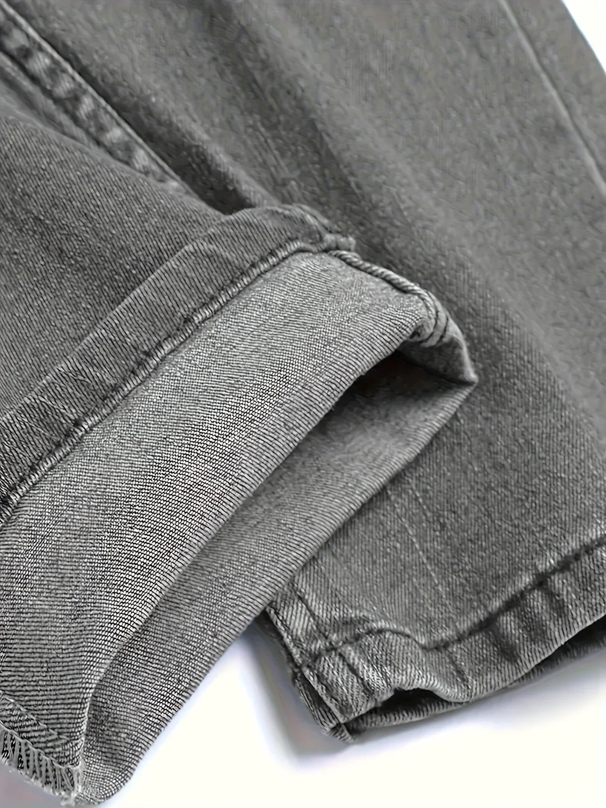 Calças Jeans Slim Fit Masculinas com Rasgos, Confortáveis e Casuais para Uso Diário