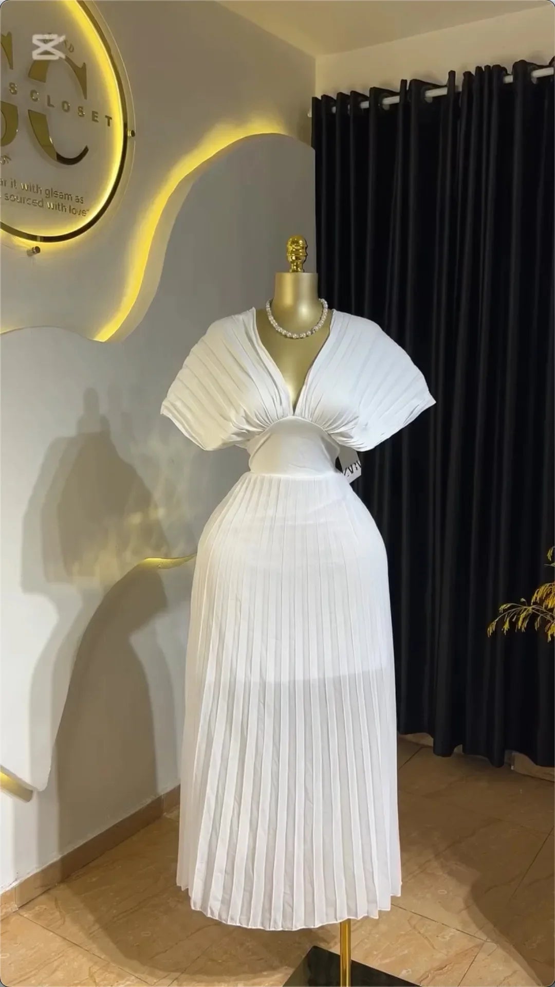 Mulheres manga curta com decote em v elegante longo vestido plissado 2025 doce férias praia noite sexy menina vestidos de festa