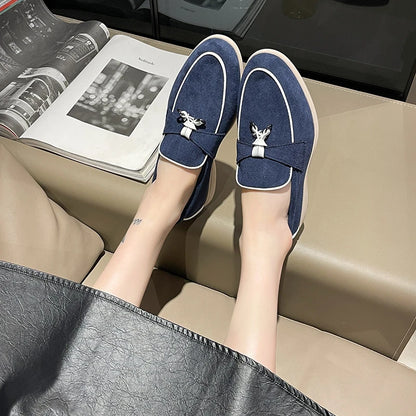 2025 primavera e outono novo tamanho grande sola macia sapatos femininos estilo britânico moda sapatos planos confortáveis sapatos casuais