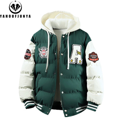 Jaqueta masculina de inverno, corta-vento, quente, para viagens e atividades ao ar livre. Jaqueta masculina casual com capuz, estilo esportivo e folgada, ideal para o outono.