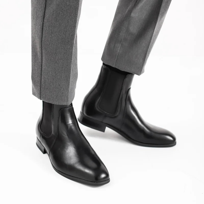 40 ~ 46 Chelsea Botas Masculinas  Marca Confortável Moda Botas Masculinas De Couro # KD431