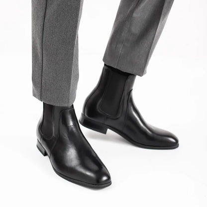 40 ~ 46 Chelsea Botas Masculinas  Marca Confortável Moda Botas Masculinas De Couro # KD431