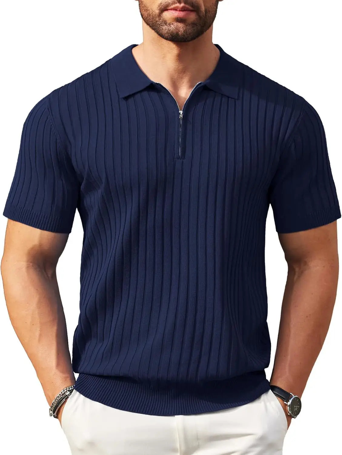Camisa polo masculina casual de manga curta, luxo, moda verão, respirável, cor sólida, camisa de malha, camiseta masculina