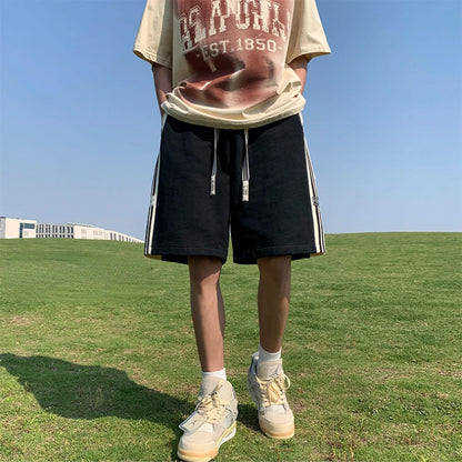 Casual Gym Shorts for Men Summer Joggers Soft Breathable Teens American Fashion Streetwear All-match Basketball Шорты Мужские