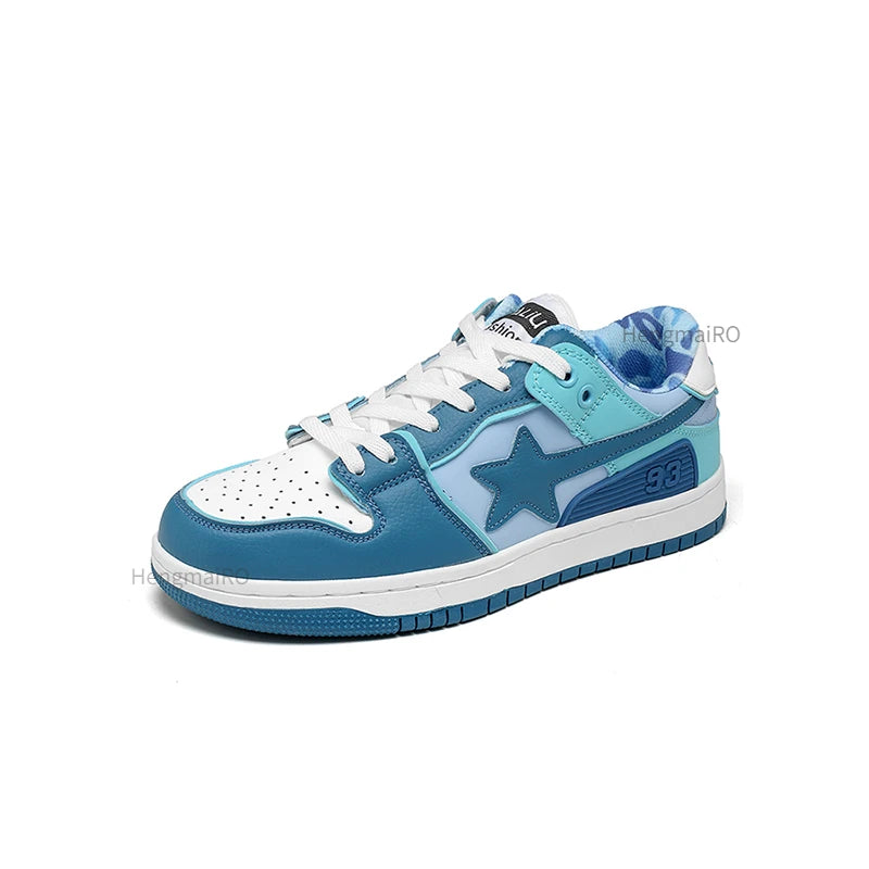 Women Shoes for Men Tennis Retro Star Y2K Punk Skateboard Shoes Fashion Male Sneakers Couple Outdoor Gym Casual Sports Shoes