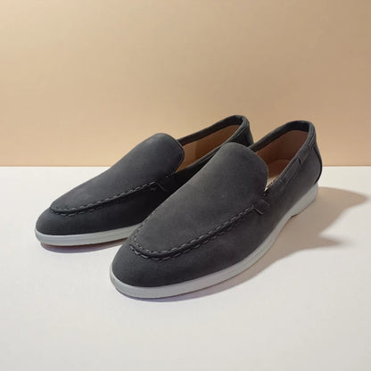 Primavera verão clássico marca camurça mocassins de couro dos homens sapatos casuais luxo respirável deslizamento em sapatos de condução mocassins