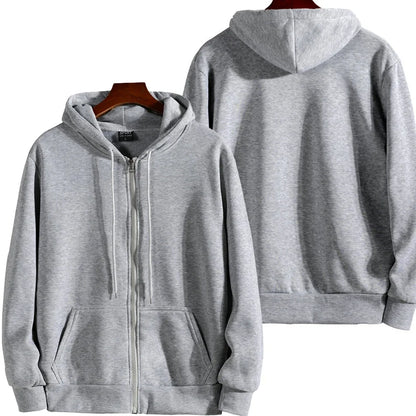 Nova Moda: Moletons com Zíper para Mulheres/Homens, Suéter com Capuz de Manga Longa, Roupas Casuais de Outono/Inverno, Roupas Esportivas Sólidas