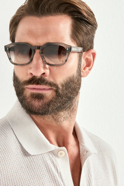 Stone knitted polo cardigan - Made in Italy