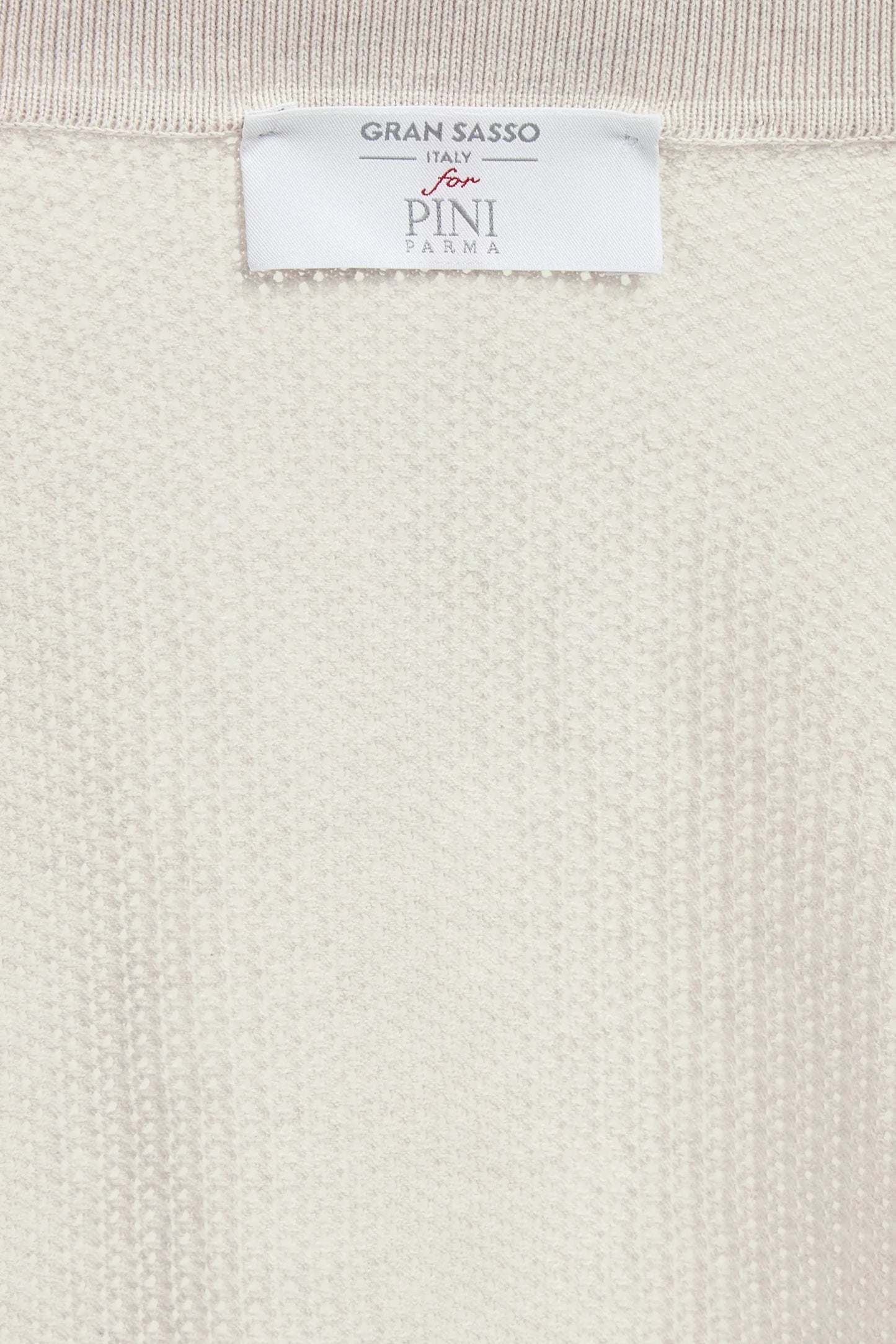 Stone knitted polo cardigan - Made in Italy