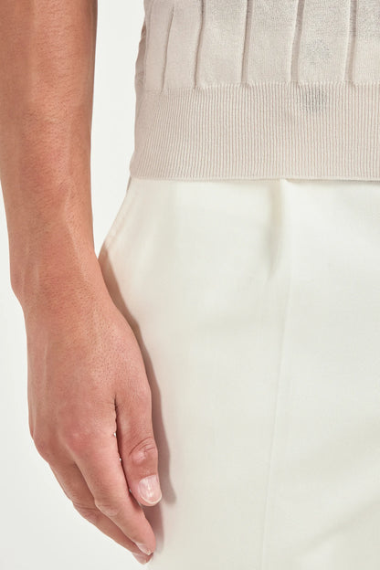Stone ribbed polo - Made in Italy