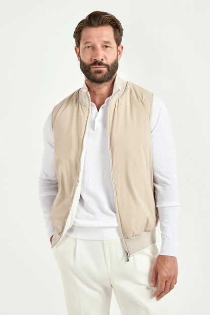 Taupe vest - Made in Italy