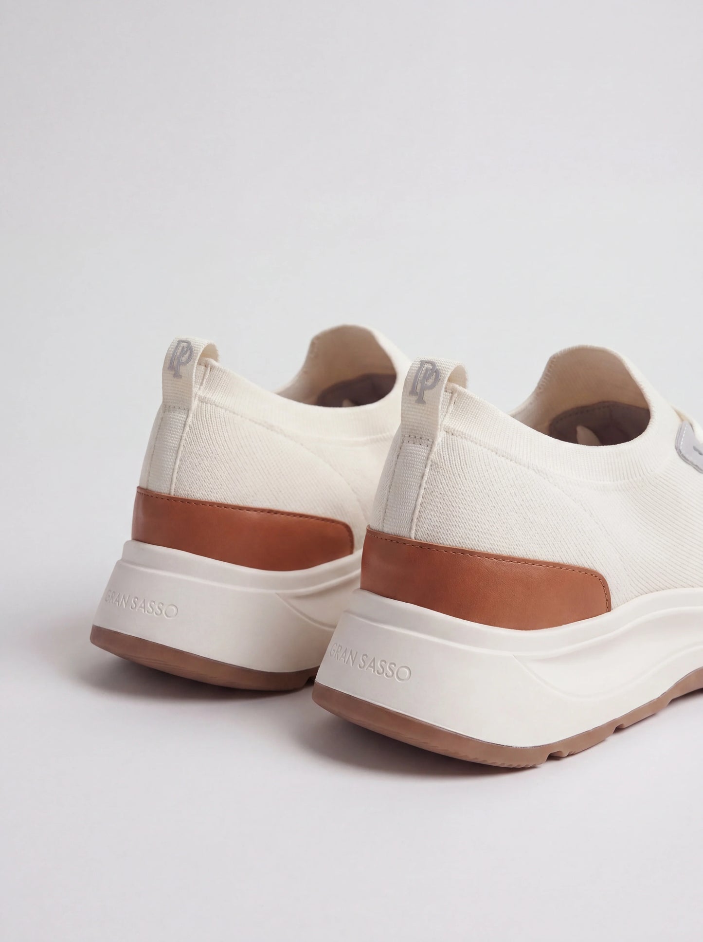 White knitted sneakers - Made in Italy