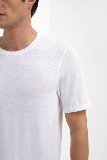 White linen t-shirt - Made in Italy