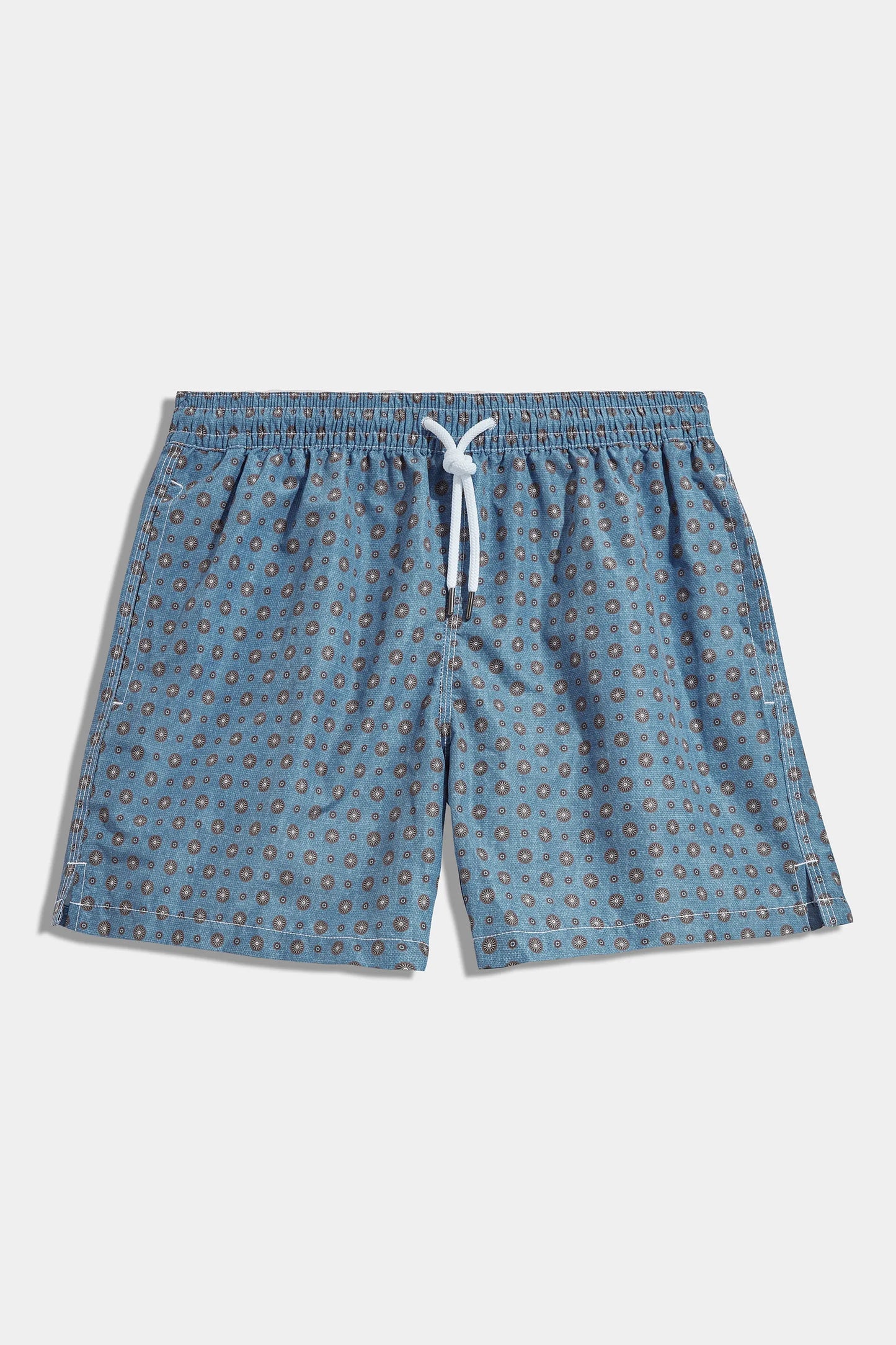 Avio blue fancy swimshorts - Made in Italy