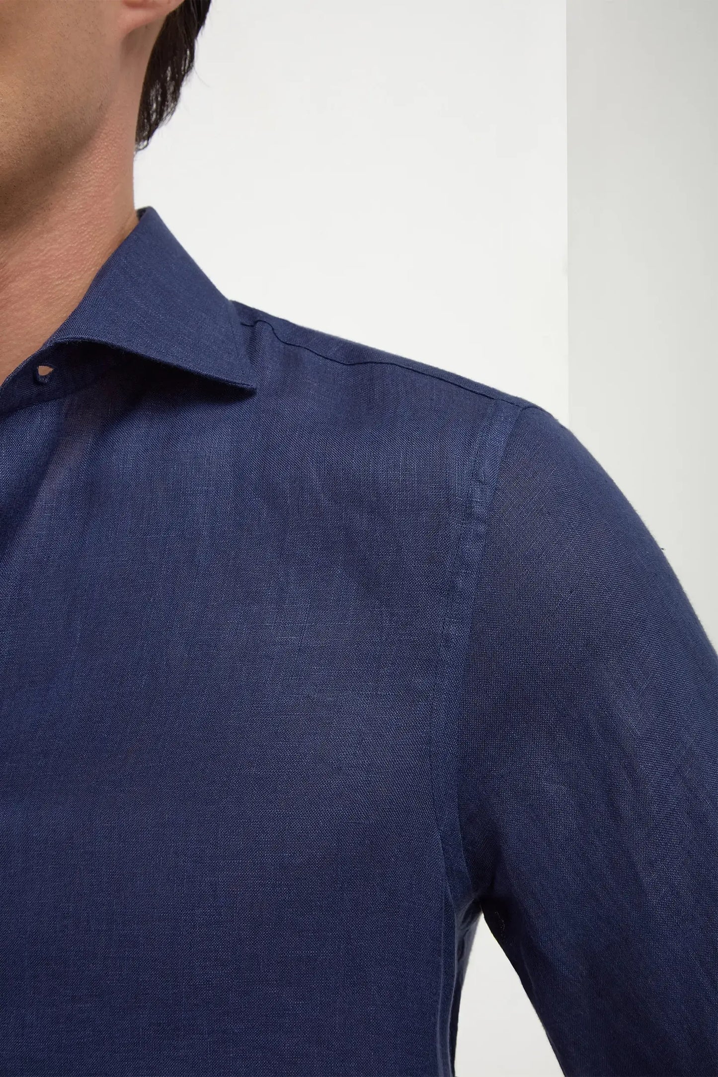 Blue linen shirt - Made in Italy