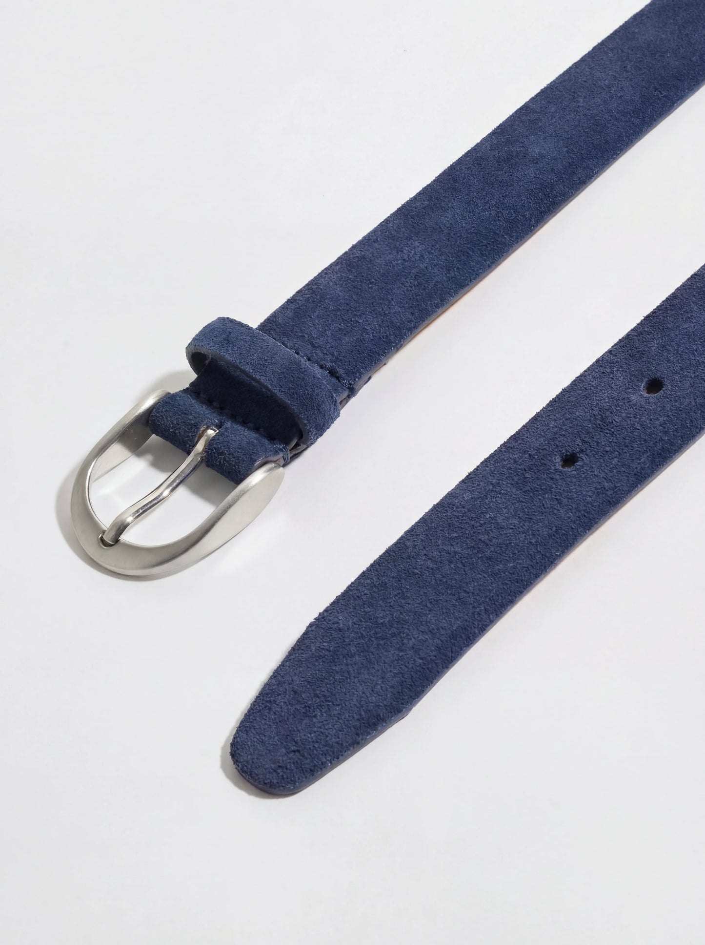Blue suede belt - Made in Italy