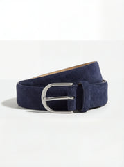Blue suede belt - Made in Italy