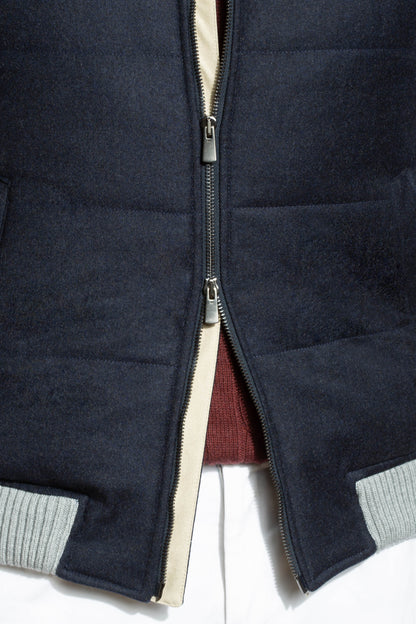 Blue vest with zip – Made in Italy