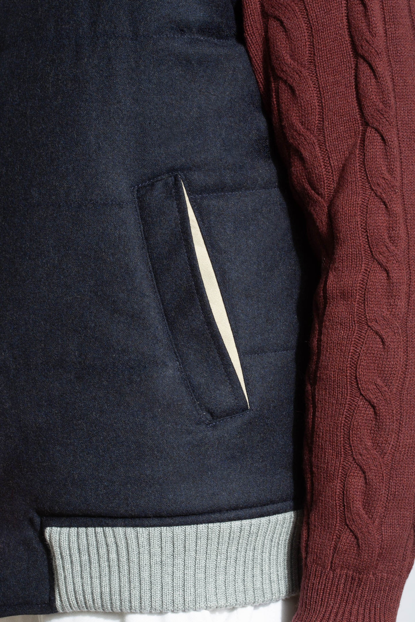 Blue vest with zip – Made in Italy
