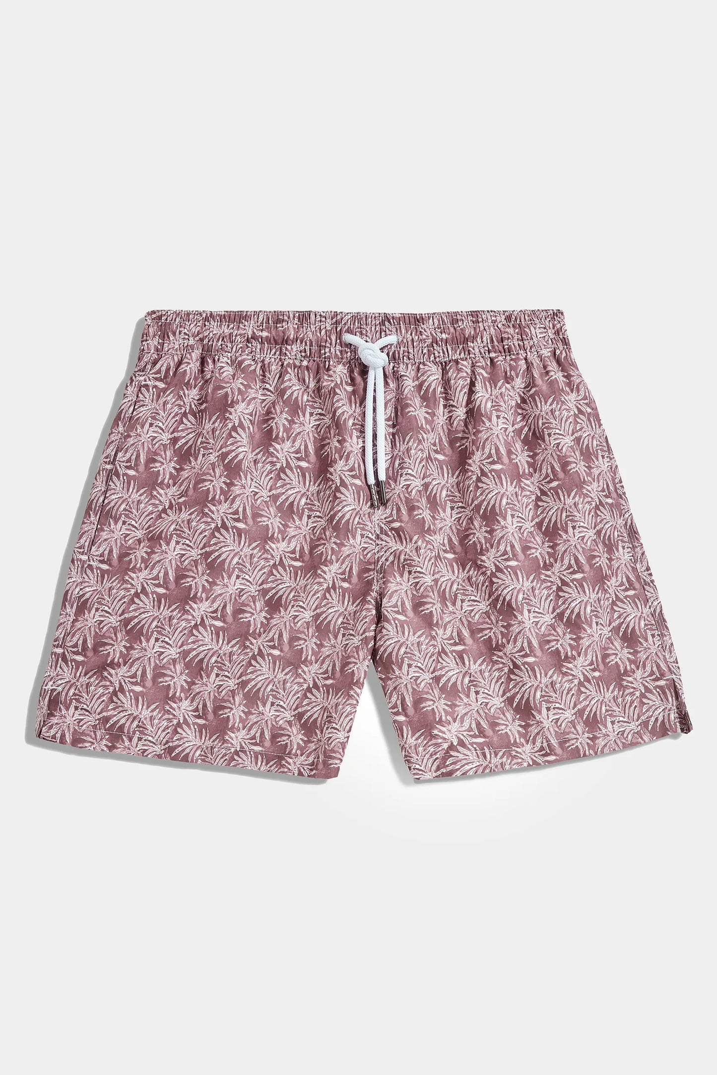 Burgundy palm swimshorts - Made in Italy