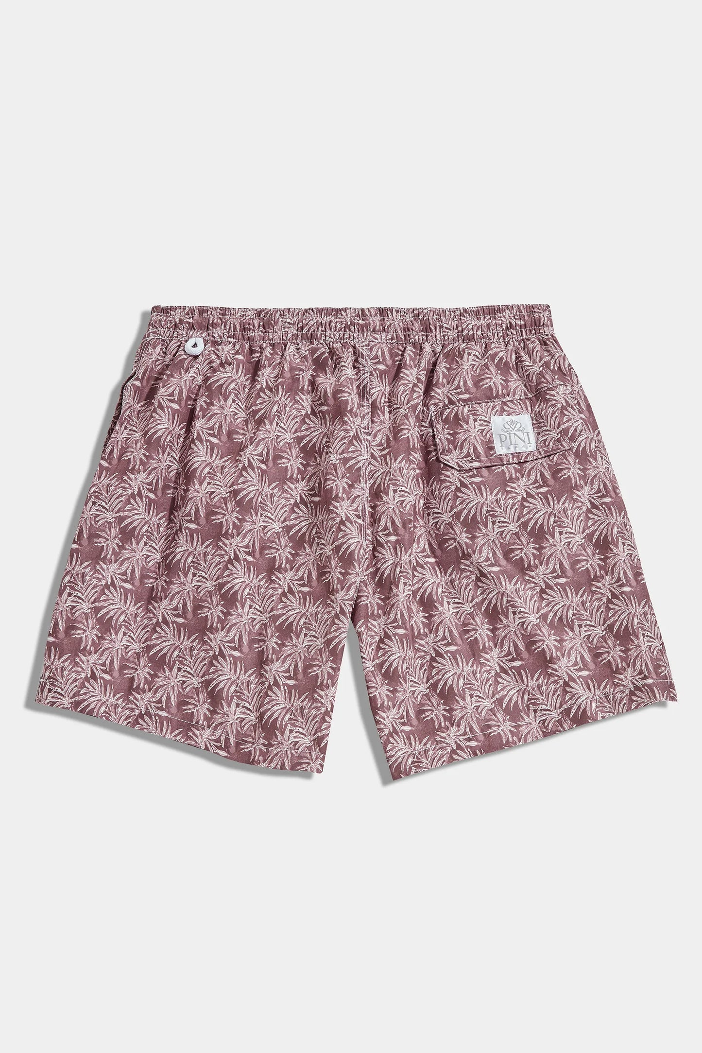 Burgundy palm swimshorts - Made in Italy