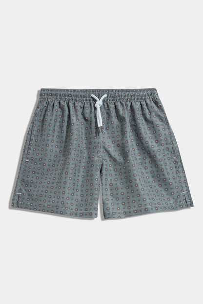 Green fancy swimshorts - Made in Italy