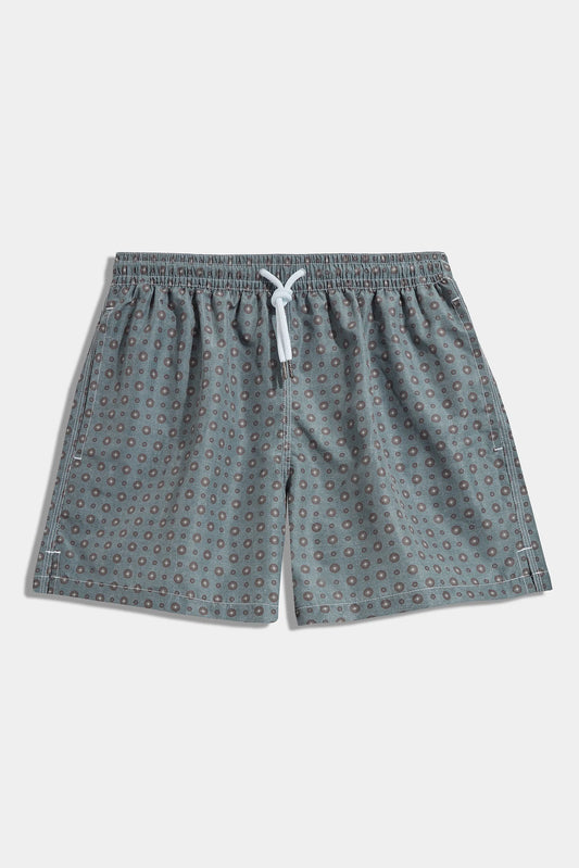 Green fancy swimshorts - Made in Italy