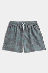 Green fancy swimshorts - Made in Italy
