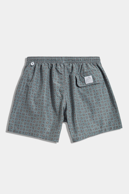 Green fancy swimshorts - Made in Italy