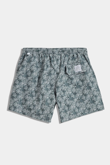 Green palm swimshorts - Made in Italy