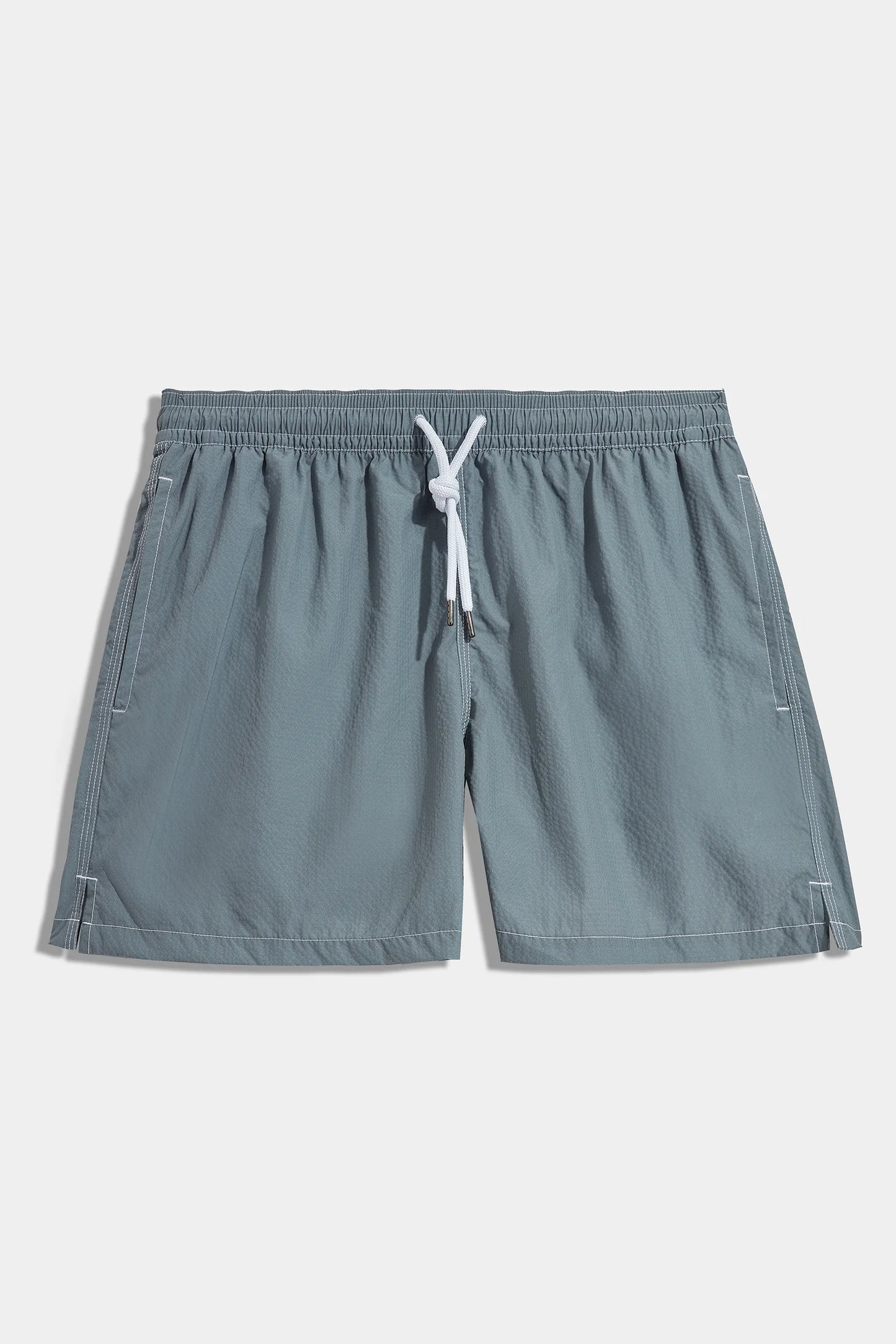Green seersucker swimshorts - Made in Italy