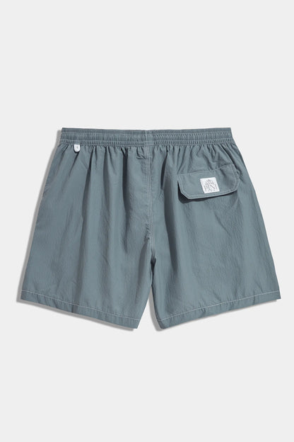 Green seersucker swimshorts - Made in Italy