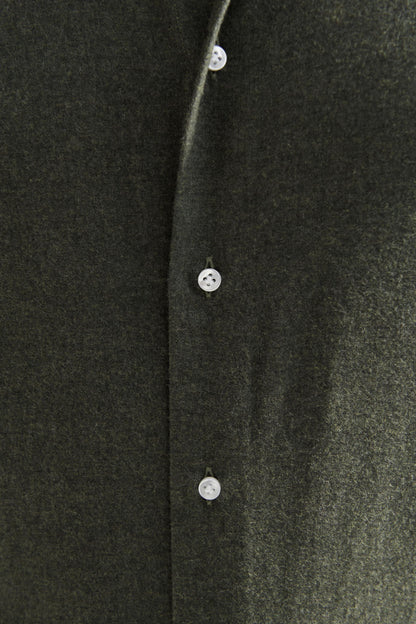 Green Shirt - Flannel Touch - Made in Italy
