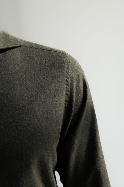 Green Shirt - Flannel Touch - Made in Italy