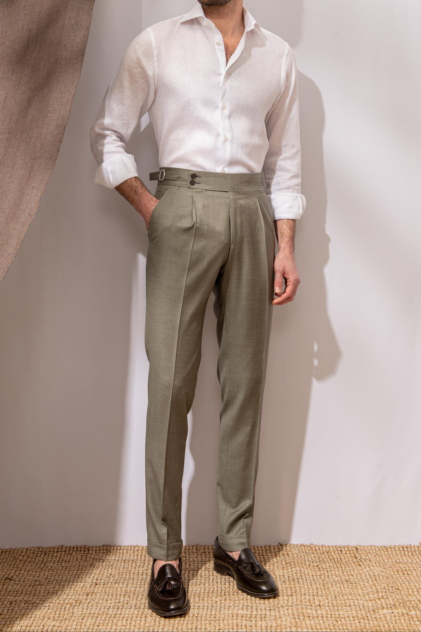 Green trousers "Soragna Capsule Collection" - Made in Italy