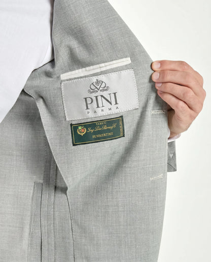 Sage wool silk and linen jacket - Made in Italy