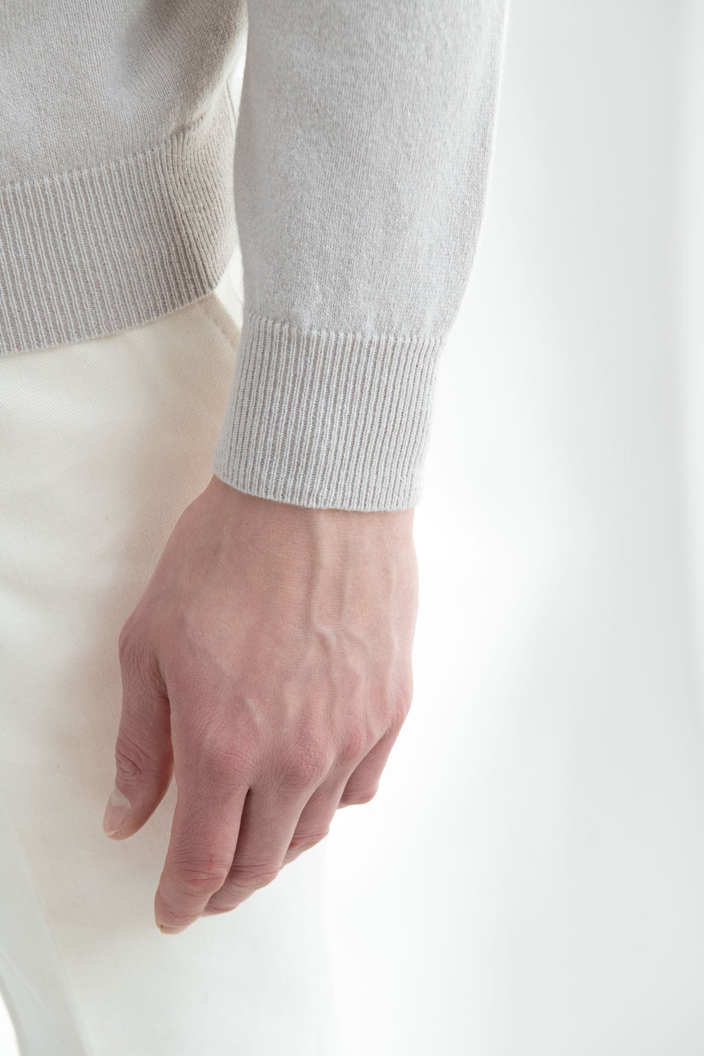 Sand cashmere turtleneck - Made in italy