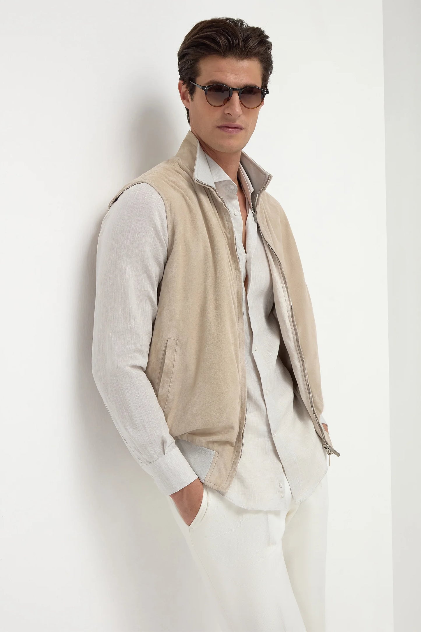 Sand linen shirt - Made in Italy